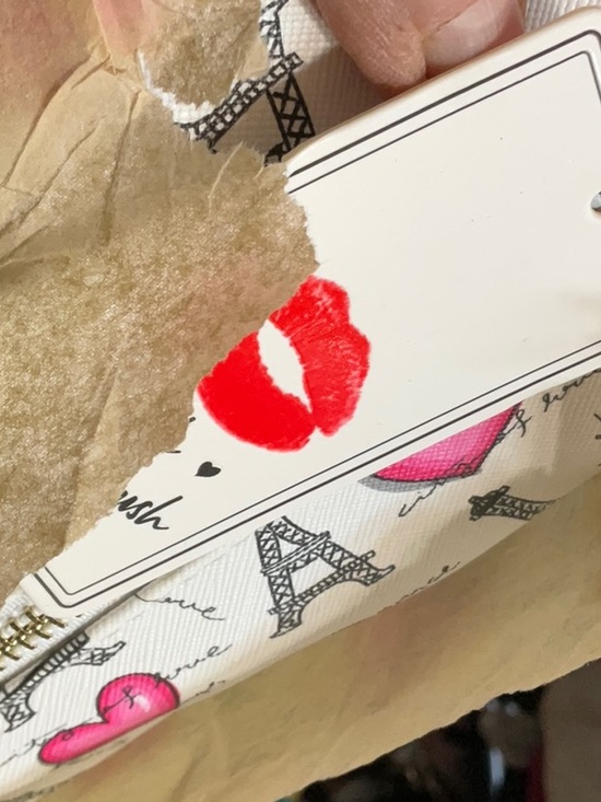 Accessories - brand new with tags, Paris and hearts white Make Up bag hundred dollar retail